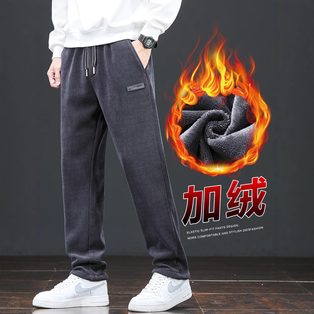 men's demi-season corduroy sports warm jeans
