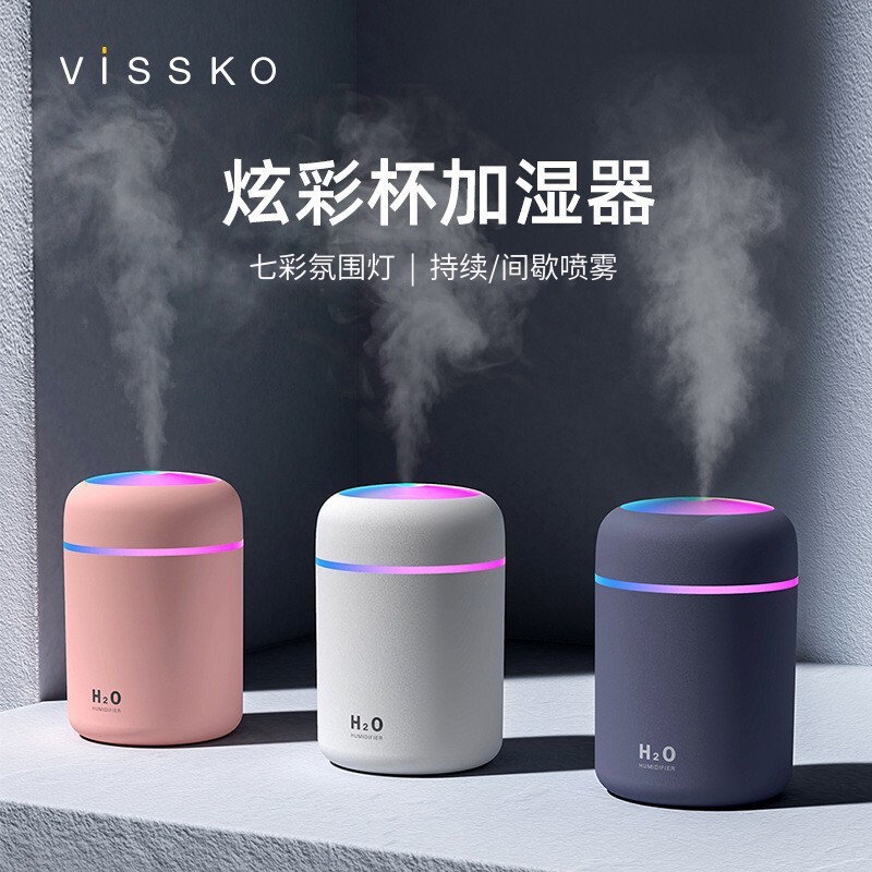 迷你礼品车载加湿器usb灯创意跨境空气加湿器七彩杯补水炫彩新款|undefined