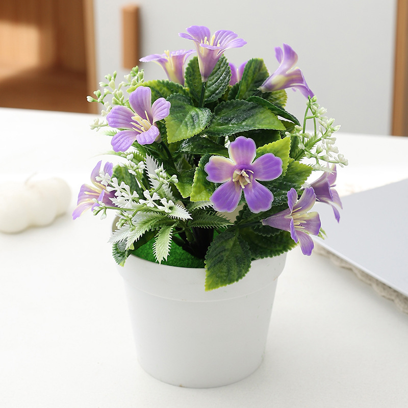 Hengrui 模擬朝顔鉢植えプラスチックホームデコレーション造花オフィスデスクトップ小型鉢植えクロスボーダー工場|undefined