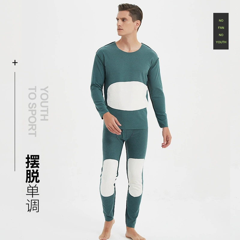 Мужской бесследный термобелье, увеличивающие колено, защита на флисовой подкладке, осенняя одежда и брюки с нашивкой, осенняя одежда и брюки Develvet