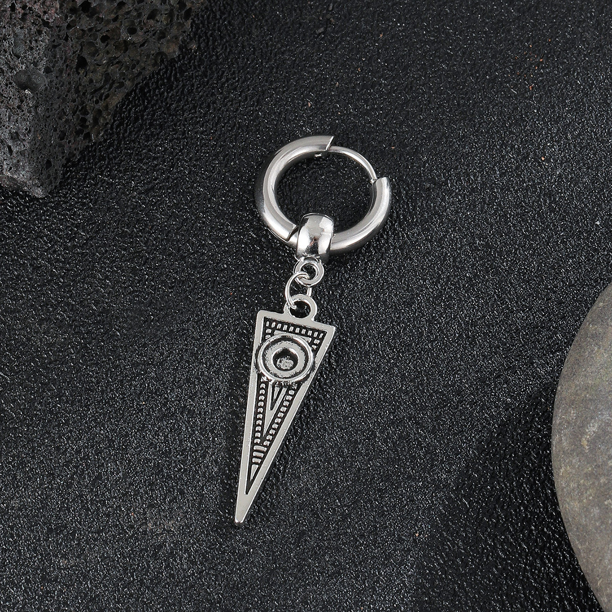 Plating Design 1 Piece Retro Punk Geometric Plating Stainless Steel Drop Earrings
