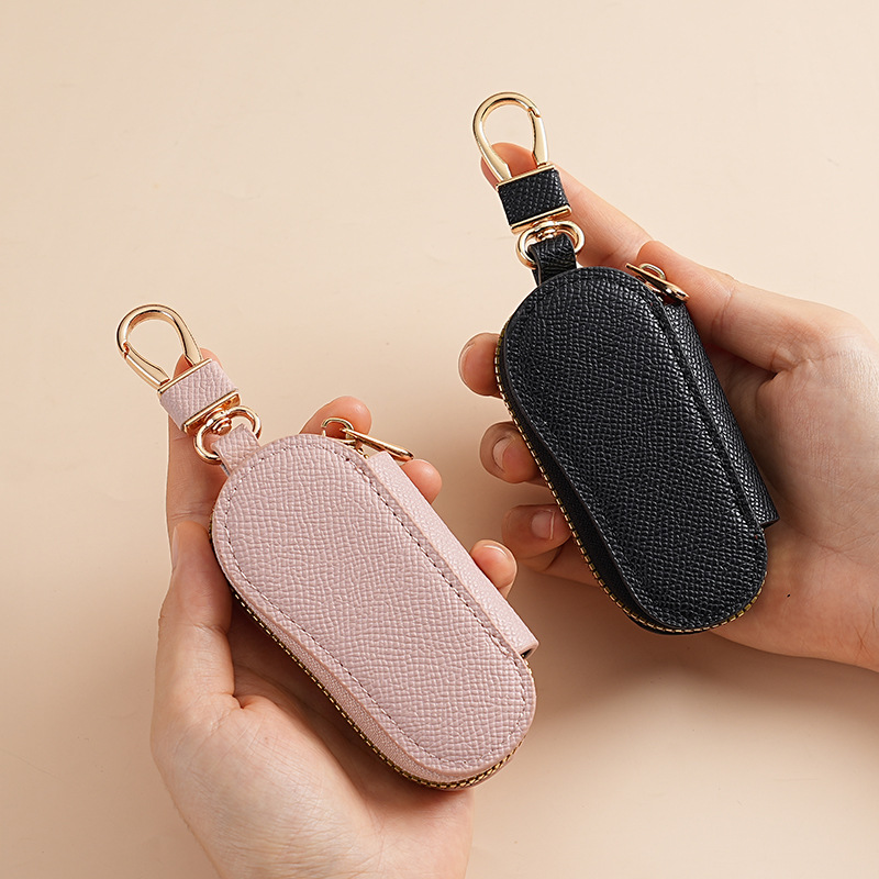 Bolsa de llaves pu transfronterizas para hombres de color sólido estilo coreano para hombres y mujeres bolsas de llaves de automóviles universales