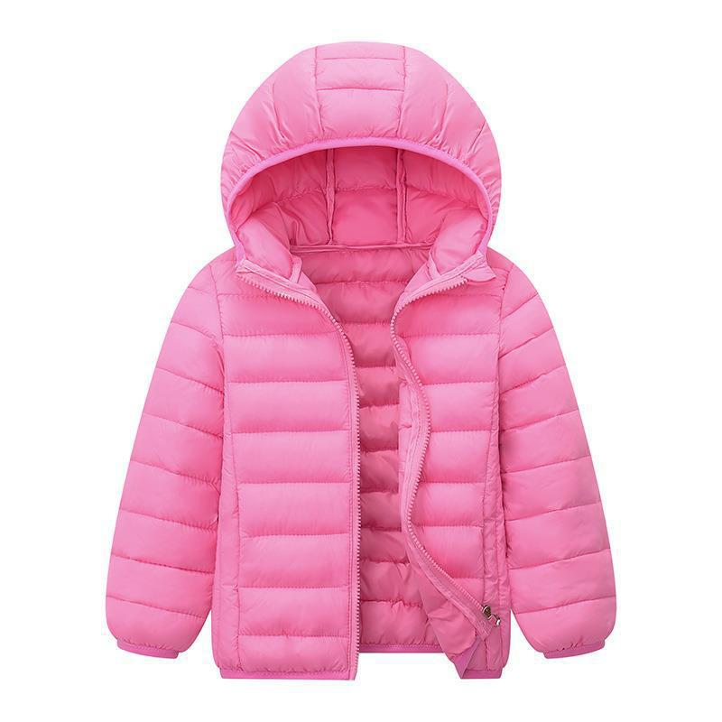 Chaqueta de plumón ligera para niños y niñas, modelo 2025, abrigo corto de algodón para niños pequeños y mayores.