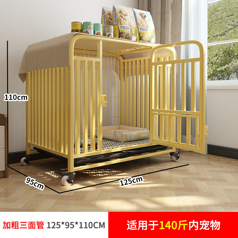 狗笼子中大型犬金毛拉布拉多边牧宠物狗笼子家用室内中小型犬狗窝|undefined