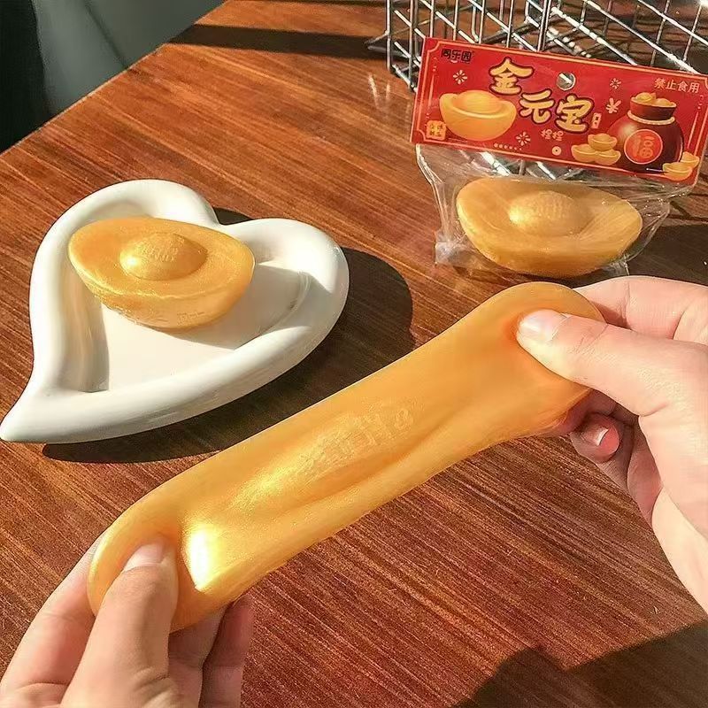 Nuevos lingotes de dinero para recaudar fondos, juguetes de descompresión de amasar música, juguetes para niños, artefactos de descompresión, juguetes de rebote, venta caliente