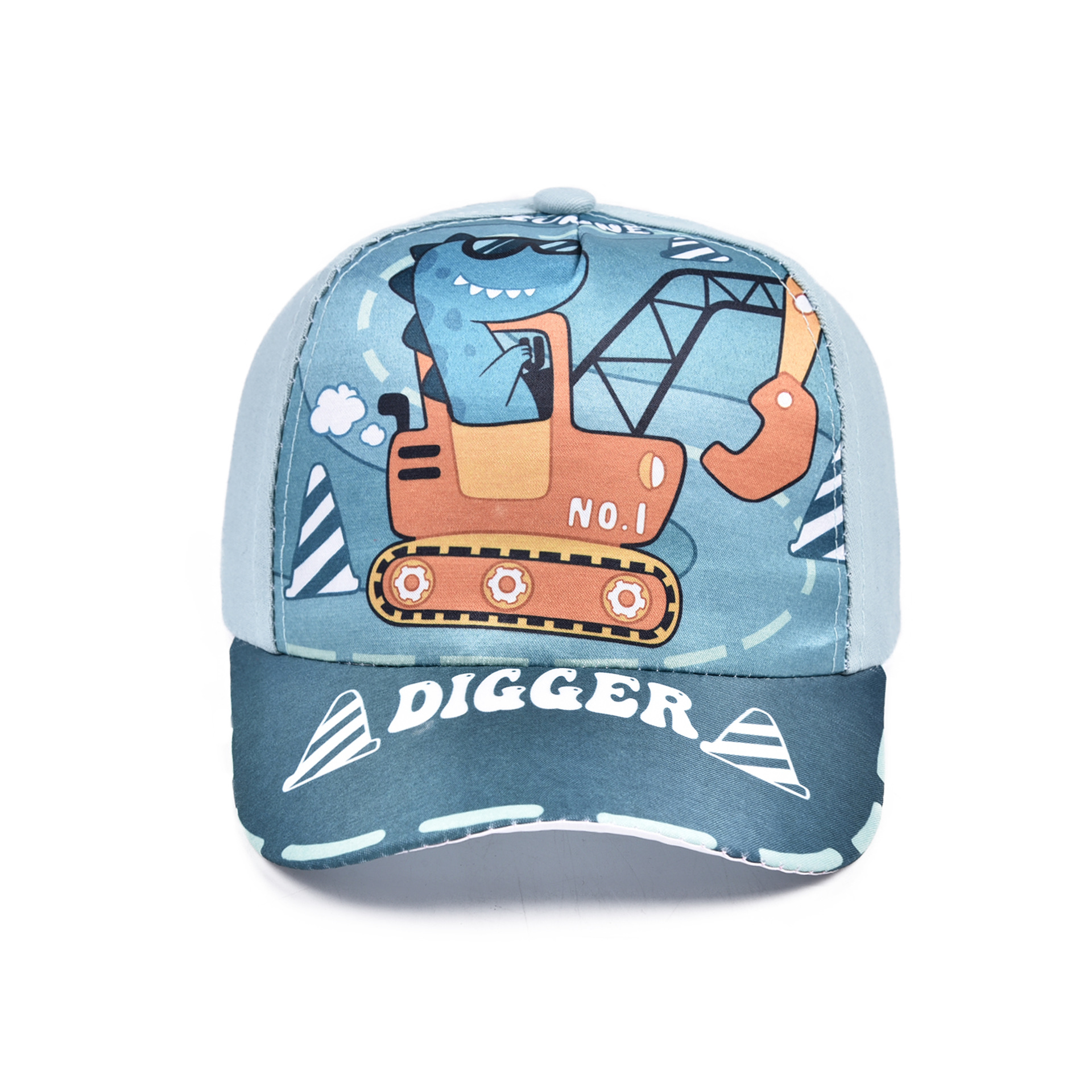 블루 굴삭기-어린이 디지털 인쇄