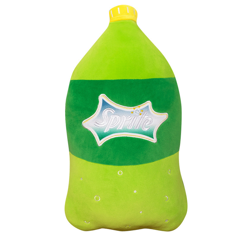 Bebidas de simulación creativa Coca-Cola Sprite almohada juguetes de peluche muñecas de dos dimensiones almohada de siesta extraña