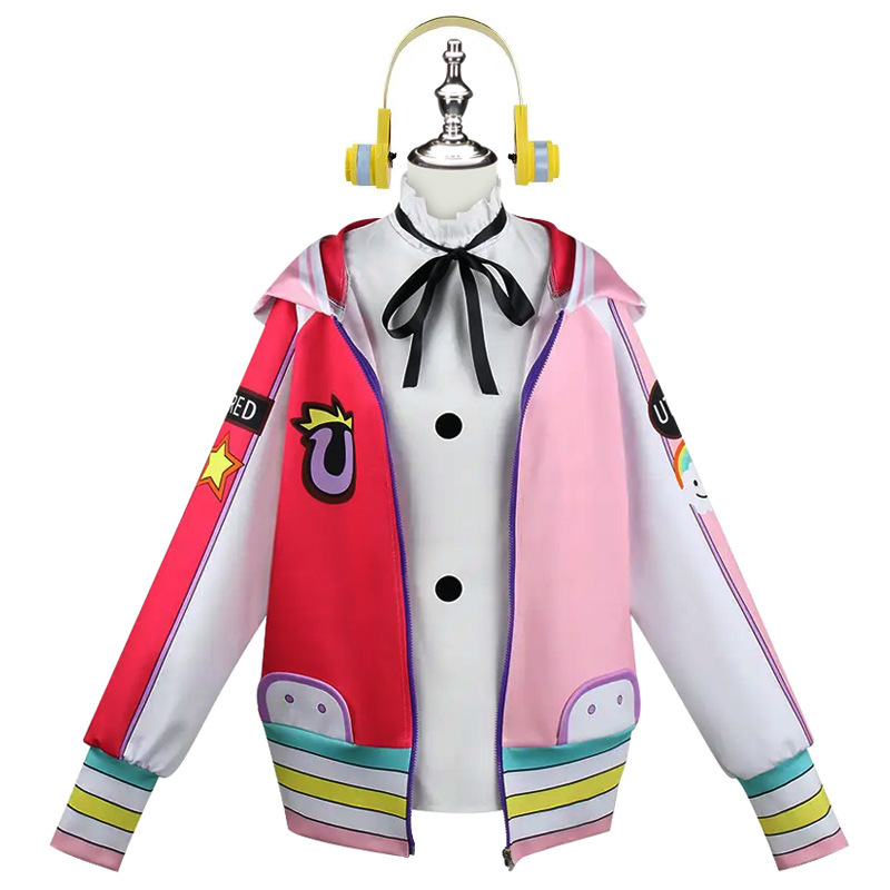 레드 극장 버전 가수 우타 우타 코스프레 세트 로리타 일본 코트 손 소매 날개