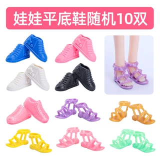 30CM芭i娃娃比配件鞋子平底鞋运动鞋白色女孩 玩具小白鞋跨境货源
