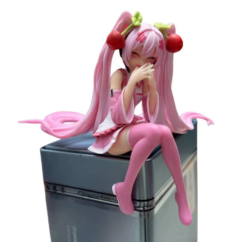 Высококачественная версия куклы Hatsune Hatsune PVC Cherry Blossom Miku Doll Two -dimensional Beauty Peripheral Chassis Side