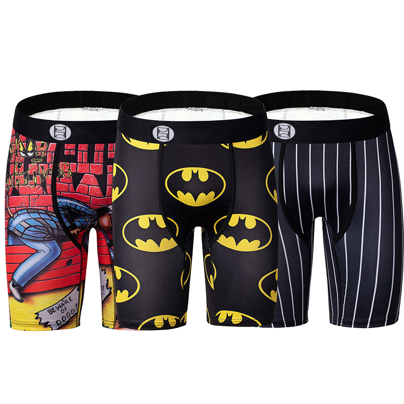 通気性の男性の平角のズボンのゆったりしている清涼感のある男性の下着の多彩で多様な潮流の男性の四角の運動の下着