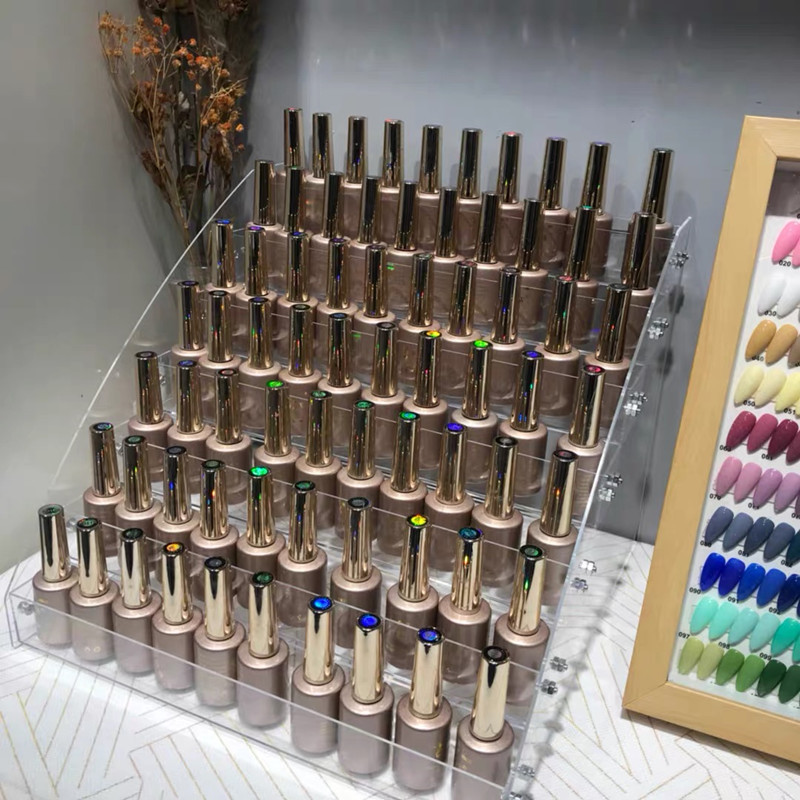 Nail polish storage display rack, nail art special light therapy glue sample display rack, transparent acrylic printing stand display board 