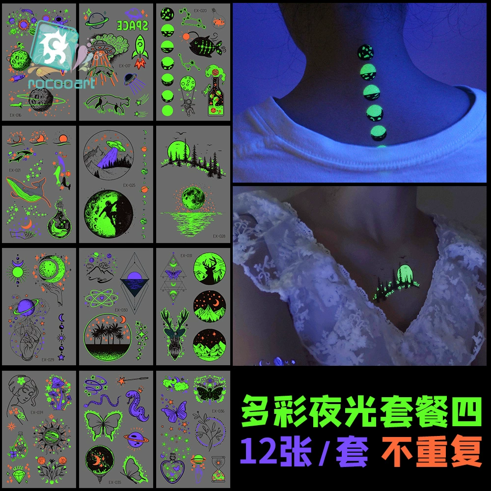 Set, brand fresh waterproof tattoo stickers