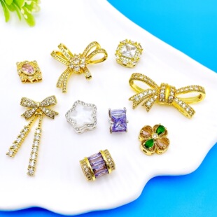 ��ɫ18K��ʯ�p�ݺ����Y�A�������朿���diy��朸����Ʒ���