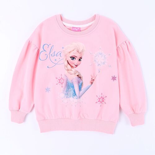 Frozen 2024 spring and autumn new style Princess Elsa girls' long-sleeved cotton sweatshirt children's middle and large children's tops