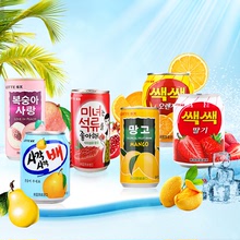 韓國果汁飲料 Lotte樂天芒果汁180ml*15罐裝整箱批發飲料飲品