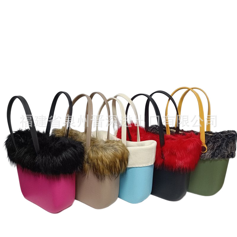 Amazon independent station promotion vegetable basket portable women's bag fashion color eva Bag tote bag diy