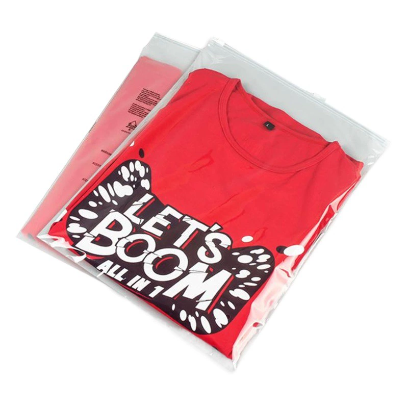 Горячая продажа PE прозрачная одежда сумка на молнии нижнее белье юбка для хранения самокрываются сумка CPE матовая детская одежда упаковочная сумка