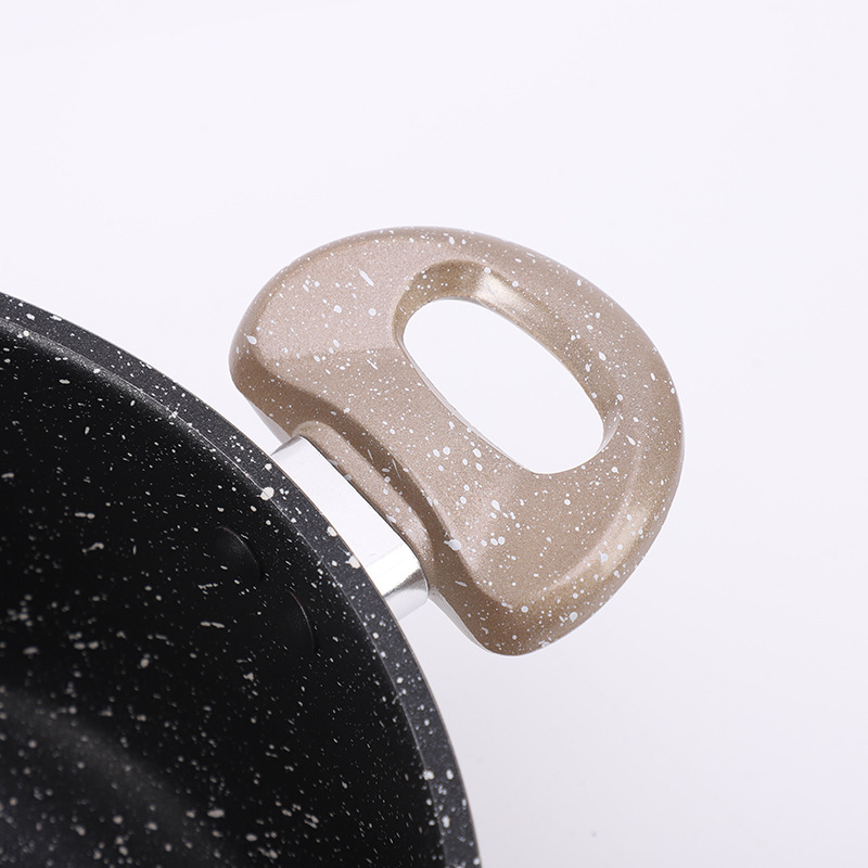 Huevo frito maifan Piedra sartén antiadherente Cocina de Inducción olla de sopa hogar al por mayor olla de sopa de fondo plano traje de regalo de la empresa