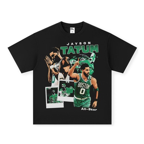 NBA Star American-style T-shirt: Irving, Kobe, Curry Print—Basketball Short-Sleeve Crewneck Jersey