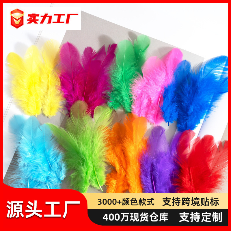 Colorful Small Feather Turkey Feather DIY Crafts Jewelry Decoration Wave Ball Gift Box DIY Filling Material Colorful Small Feather Turkey Feather DIY Crafts Jewelry Decoration Wave Ball Gift Box DIY Filling Material