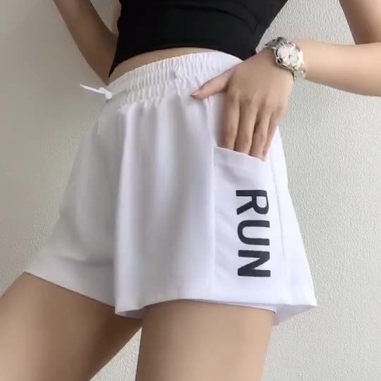 Pantalones cortos deportivos femeninos sueltos anti-vagabundo gimnasio entrenamiento para correr delgado pantalones casuales de yoga de cintura alta verano