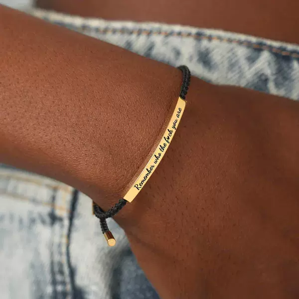 Cross-Border Amazon Stainless Steel Engraved Inspirational Woven Bracelet Adjustable Bracelet for Men and Women Personalized Trendy Jewelry