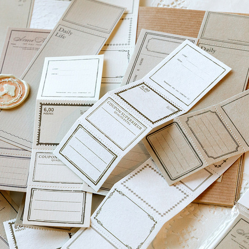 Mo Mo Long Notes Listen to the Wind Sing Series Retro Salt Style Border Simple 6 Styles of Handbook Material Base