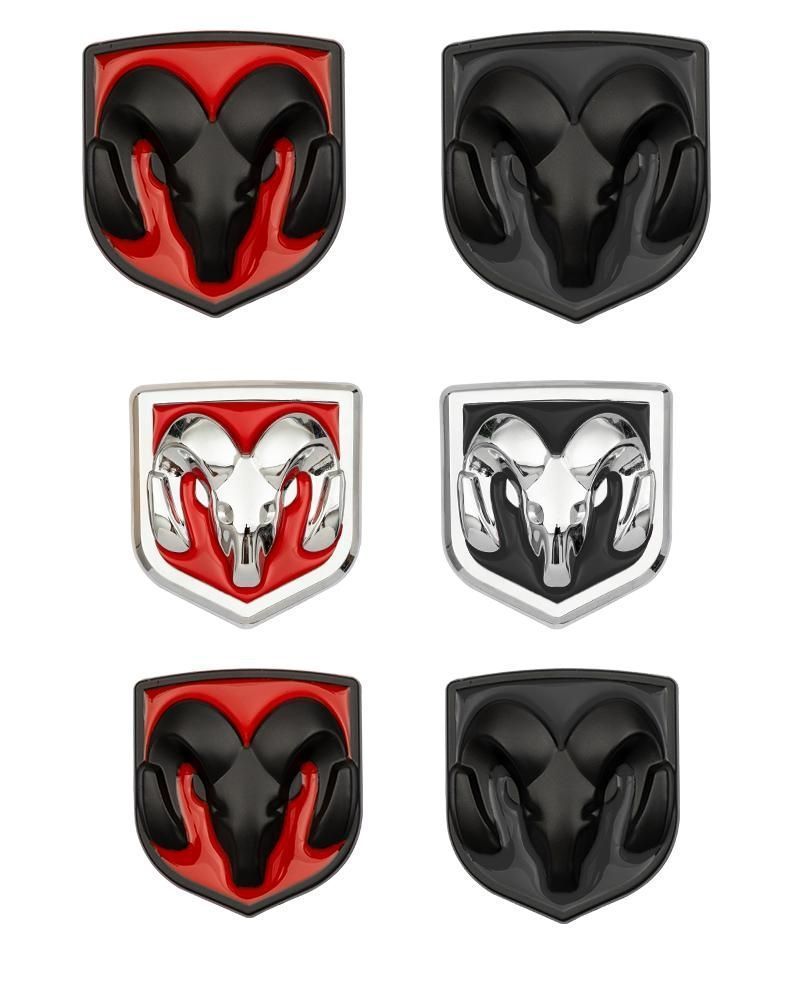 DODGE Ram car emblem, Coolway car emblem, Coolbo modified Ram head emblem, personalized rear emblem, metal car sticker