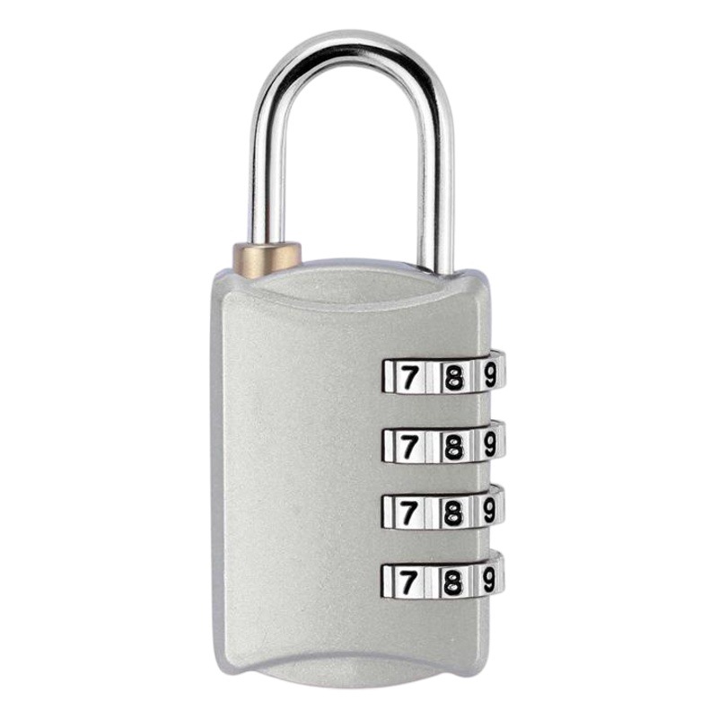 Cerradura de contraseña pequeña candado multicolor cremallera de equipaje de metal candado pequeño de cuatro asientos gimnasio armario puerta cerradura de contraseña