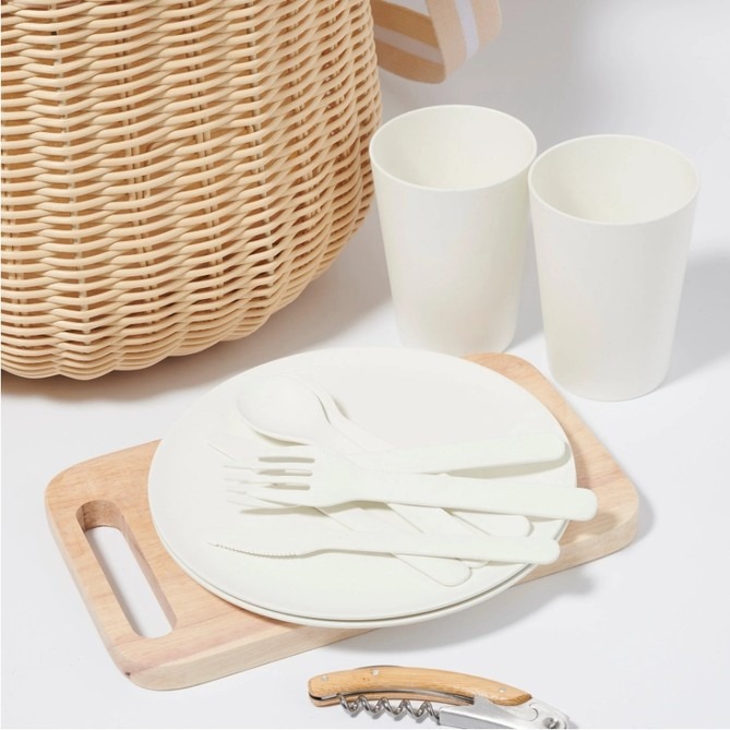 Comercio exterior personalizado canasta de picnic de caña canasta de regalo canasta de frutas con regalo de mano canasta de picnic de mano