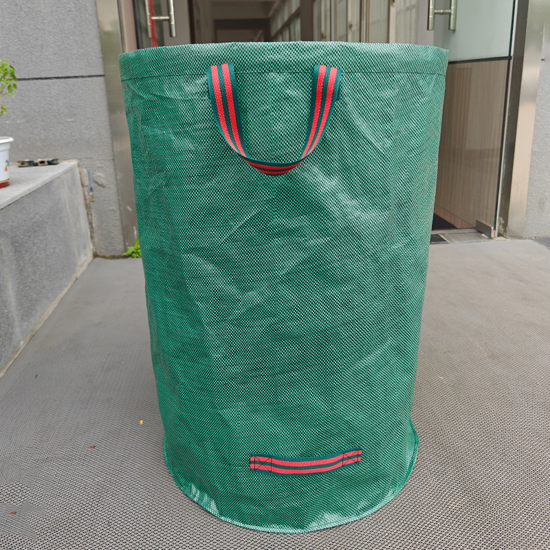 Bolsas verdes para plantas de jardinería PP, bolsas para recoger hojas de jardín, bolsas de plantación de gran capacidad, bolsas para compostaje.