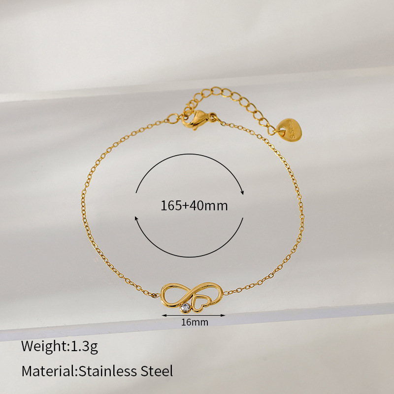 Daily Occasion Wholesale Jewelry Lady Heart Shape Stainless Steel Beaded Chain Necklace