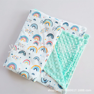 新款春夏豆豆毯安抚新生婴儿盖毯宝宝空调被小毛毯空调盖毯速卖通|ms