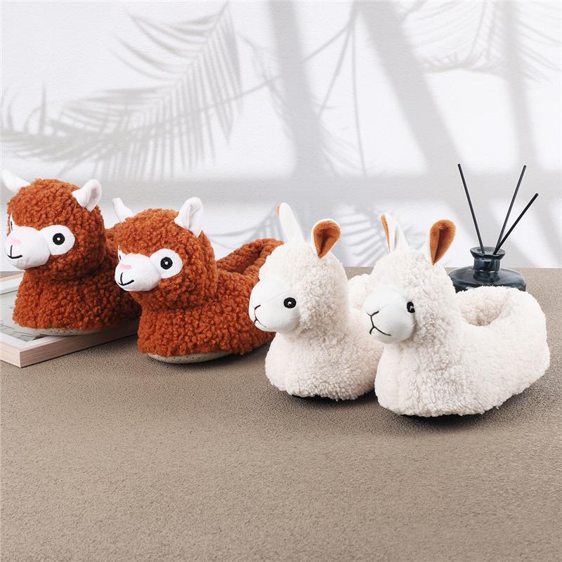 Cartoon Style Home Slippers for Couples, Alpaca Slippers, Cotton Shoes, Toe-Toe Cotton, Cute Winter Home Plush Slippers, Non-Slip Cartoon Style Home Slippers for Couples, Alpaca Slippers, Cotton Shoes, Toe-Toe Cotton, Cute Winter Home Plush Slippers, Non-Slip