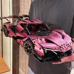 レゴ電気メッキ紫アポロン超スポーツカーの積み木レースモデルと互換性があります。
