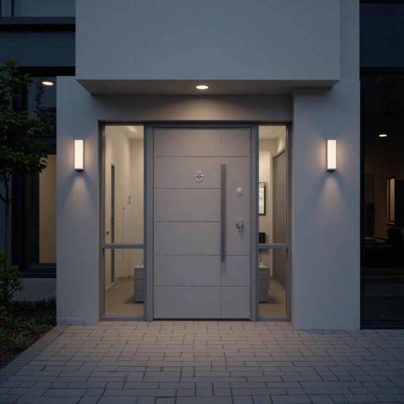 Turkish Style Foreign Trade Entry Door Anti-Theft Security Exterior Steel Interior Wood Sturdy Entrance Swing Door