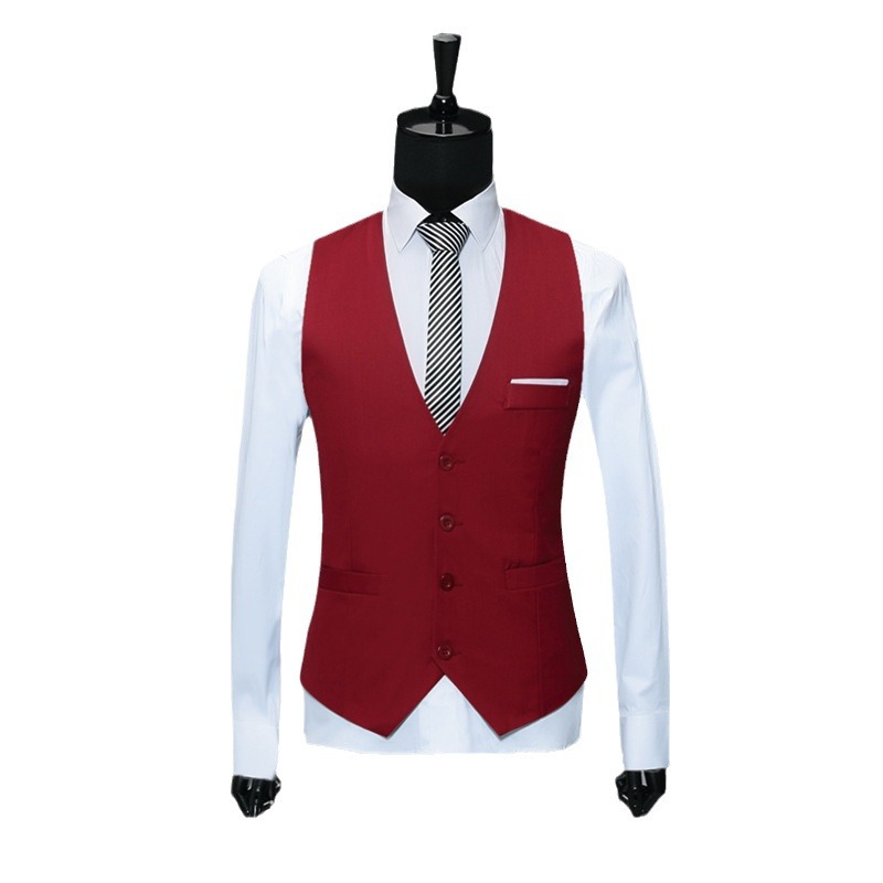 Suit Vest Men's Suit Vest Men's Slim-fit Casual Business Thin Vest Large Size Work Clothing Dress Horse