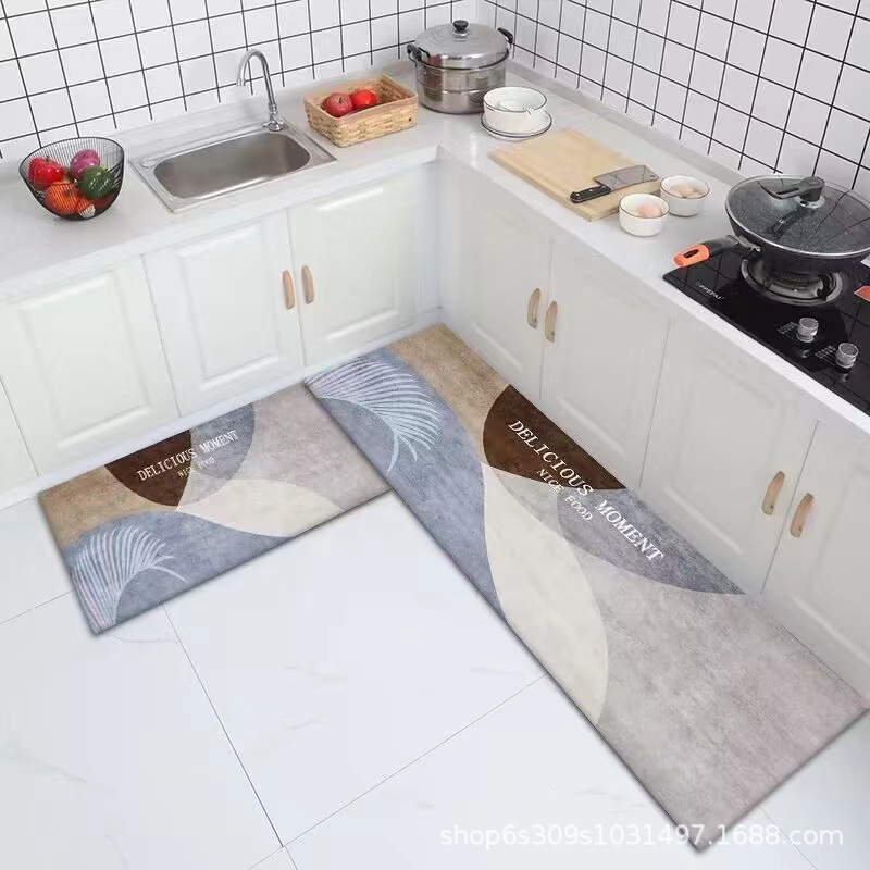 Alfombra de piso de cocina fábrica al por mayor puerta larga alfombra antideslizante alfombra de cocina alfombra de puerta de dibujos animados del hogar estera de la puerta