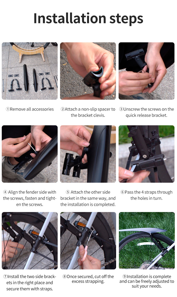 Bicycle Fenders, Mountain Bikes, Road Bikes, Adjustable Rear Wheel Mudguards, Cycling Rain Protection Boards, Exclusively for Cross-Border Sales