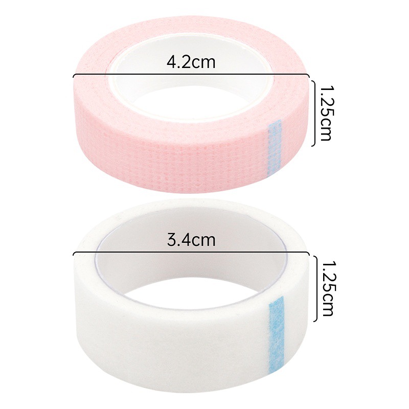Cinta de aislamiento de pestañas postizas injertadas al por mayor pequeña cinta de color no tejida de 4,5 m cinta de PE no tejida