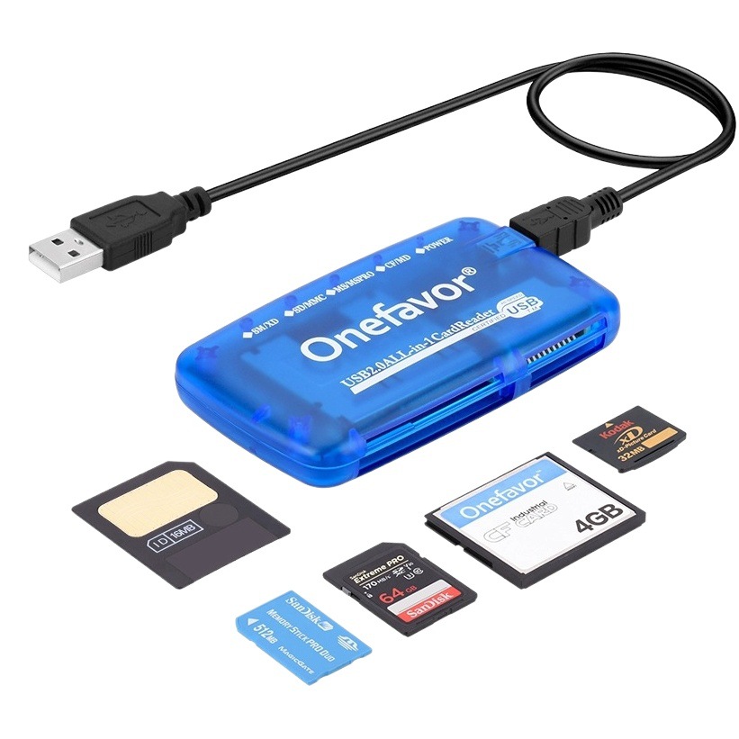 Lector de Tarjetas SM CCD Cámara SmartMedia tarjeta 16m legible CF SD MS teléfono móvil OTG ordenador Universal