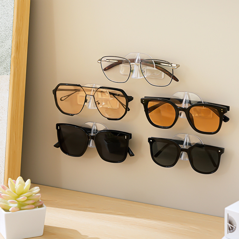 Amazon glasses storage rack bathroom bedside anti-pressure wall hanging sunglasses sunglasses display rack simple glasses shelf