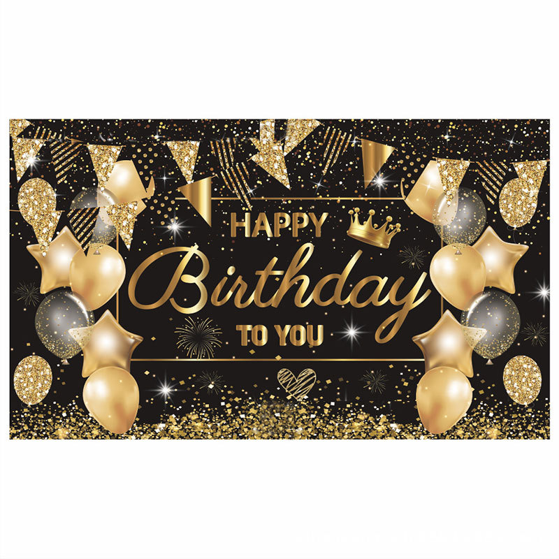 Fondo de fiesta con pancarta de feliz cumpleaños 2025, tela colgante para fotos con tema de cumpleaños, decoración fotográfica.