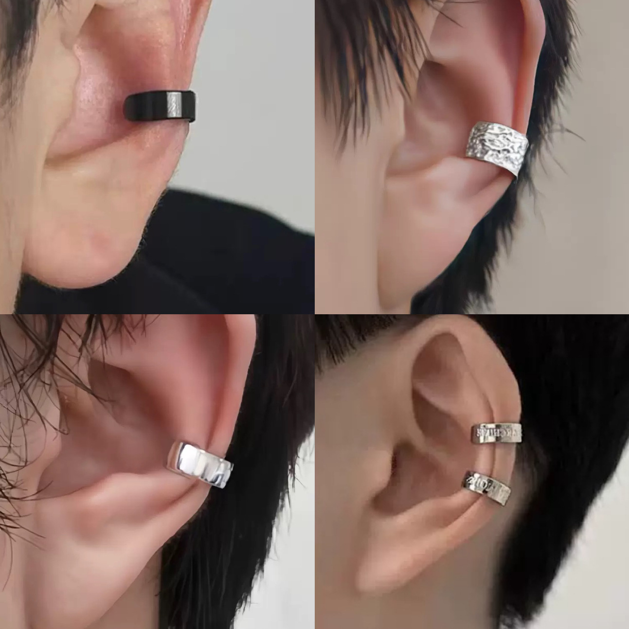 Ear Clip Niche Design Ear Buckle Men's Fake Earrings Men's Ear Bone Clip Fake Earrings Earrings High-End Earrings Without Pierced Ears