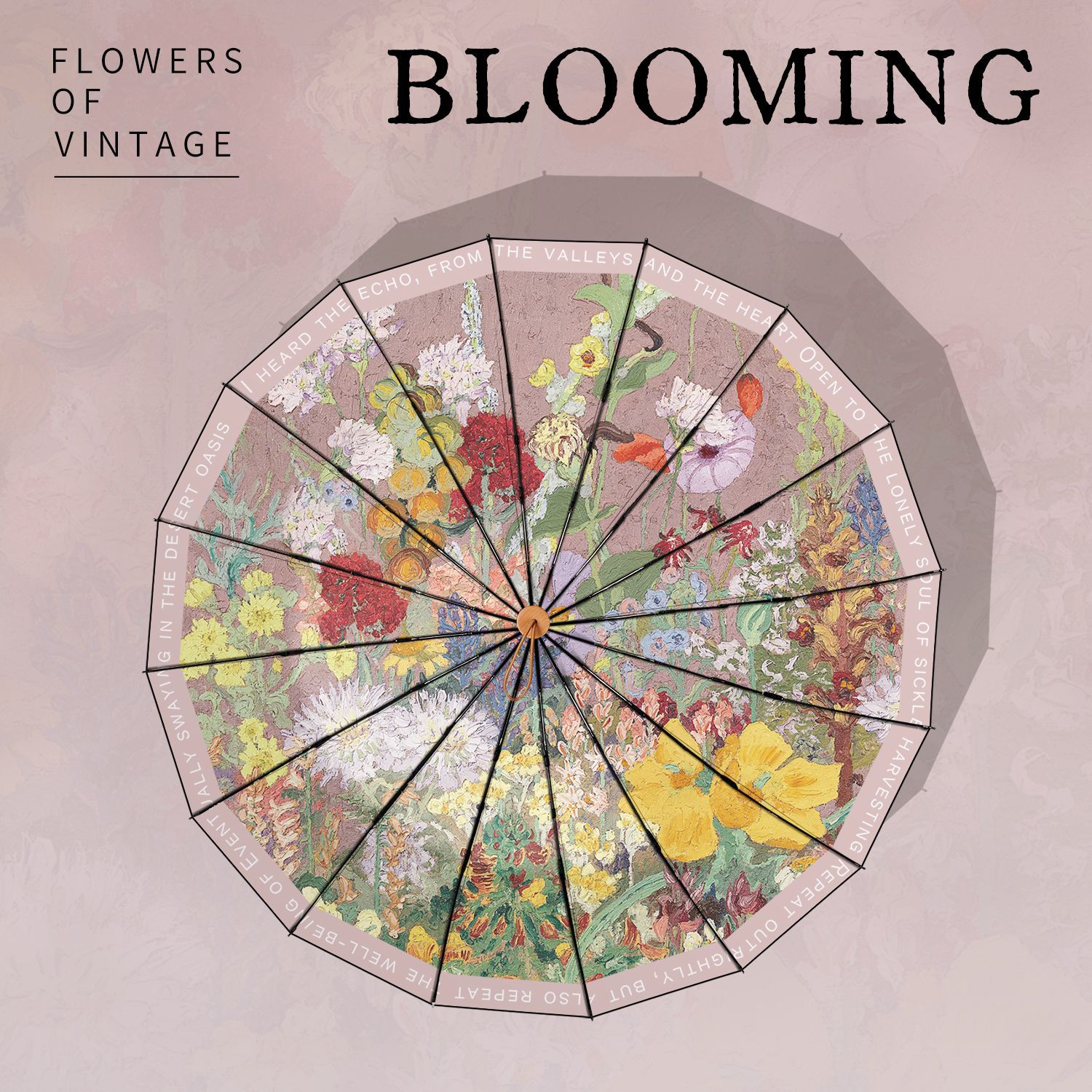 손으로 열 수 있는 16K 비닐 블랙 폴 블랙 프레임 핑크 꽃