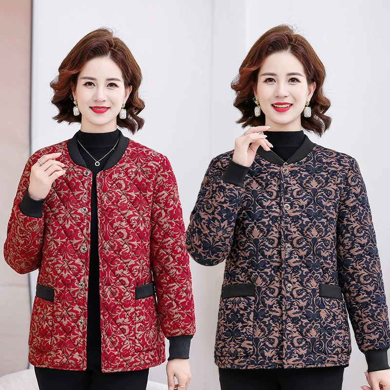 Зимняя новая теплая хлопчатобумажная одежда для пожилых мам