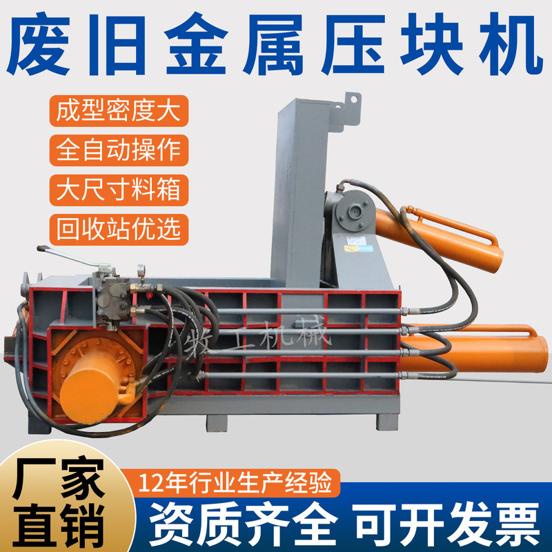 Small Scrap Iron Press Machine, Metal Copper and Aluminum Hydraulic Baling Machine, Can and Iron Chip Press Machine Manufacturer