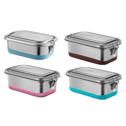 304 stainless steel lunch box, outdoor Japanese-style children's double-layer student lunch box, sealed insulated lunch box