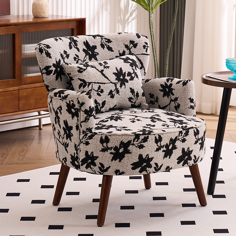 Balcón sala de estar sofá de tela estilo chino estilo americano sofá casual silla de cabecera retró casual silla de sofá